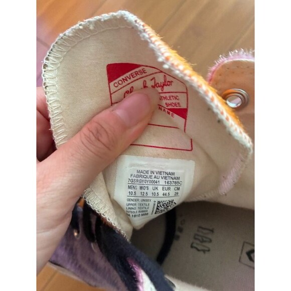 Converse Chuck 70 Hi 'Multicolor Fur' 163785C Shoes Men's 10.5 Women's 12.5 - Picture 6 of 6